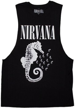 T-shirt Nirvana Seahorse & Logo Mono Black L T-shirt - 1