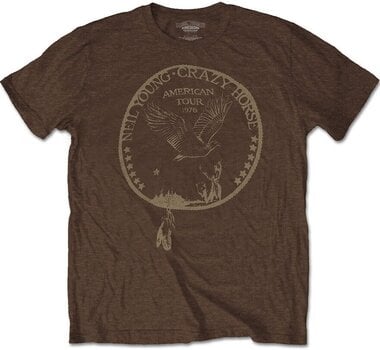 T-shirt Neil Young T-shirt Tour '76 Seal Unisex Brown L - 1
