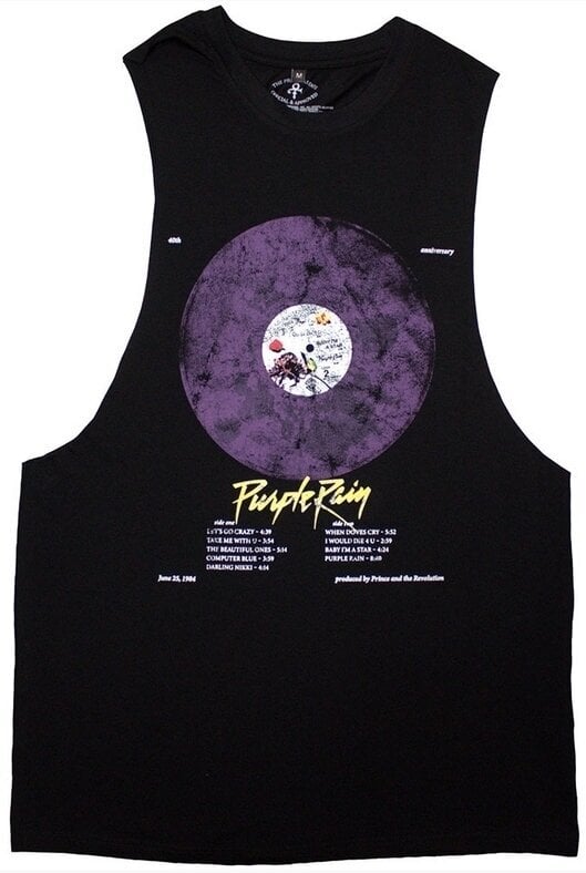 Tričko Prince Purple Rain Disc Black S Tričko