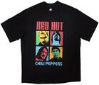 Red Hot Chili Peppers Portrait Photos Oversized Black 2XL Camiseta de manga corta