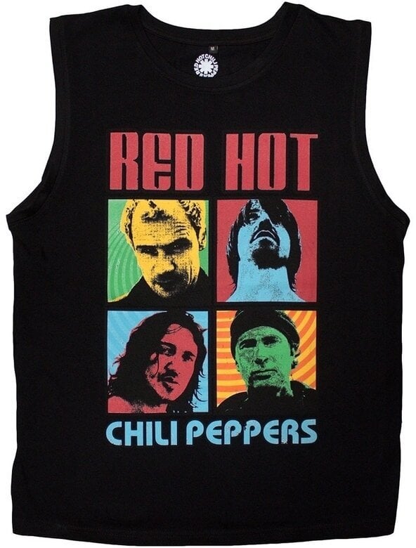 T-shirt Red Hot Chili Peppers Portrait Photos Black L T-shirt