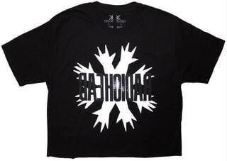 Ing Radiohead Cut Hands Ladies Crop Top-Rövid ujjú póló/Black/Rövid