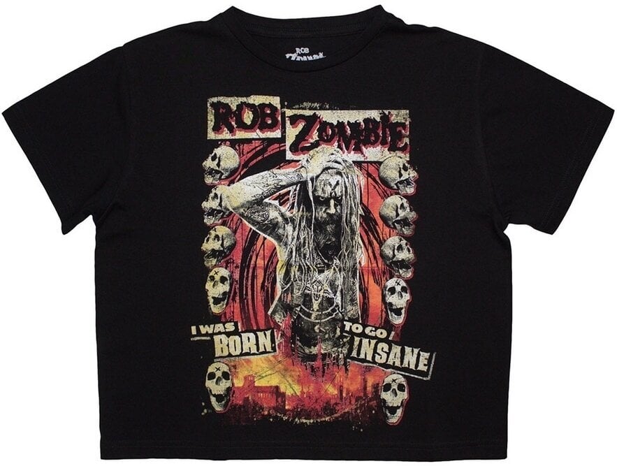 Tričko Rob Zombie Born to Go Insane Black L Dámske Tričko