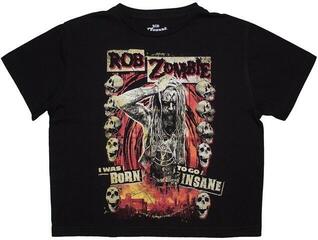 Košulja Rob Zombie Born to Go Insane Ladies Crop Top-Majica kratkih rukava/Black/Kratki