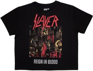 Ing Slayer Reign in Blood Ladies Crop Top-Rövid ujjú póló/Black/Rövid