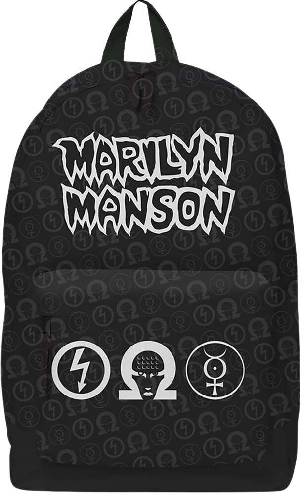 Muusikateemaline kott Marilyn Manson Logo Seljakott Black