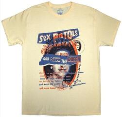 T-Shirt Sex Pistols T-Shirt God Save The Queen Overlay Unisex Yellow L
