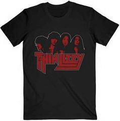 T-shirt Thin Lizzy Band Photo Logo Black S T-shirt