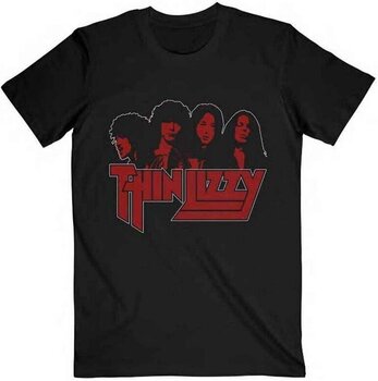 T-Shirt Thin Lizzy Band Photo Logo Black S T-Shirt - 1
