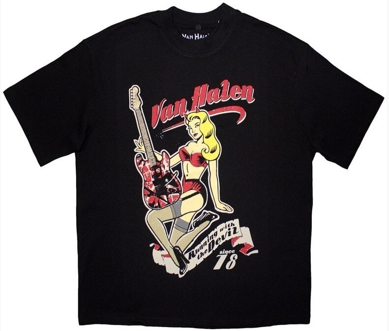 Van Halen Tričko Running With The Devil Unisex Black XL