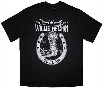 Maglietta Willie Nelson Maglietta Outlaw Oversized Unisex Black S - 1