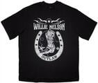 Willie Nelson Outlaw Oversized Black M Camiseta de manga corta