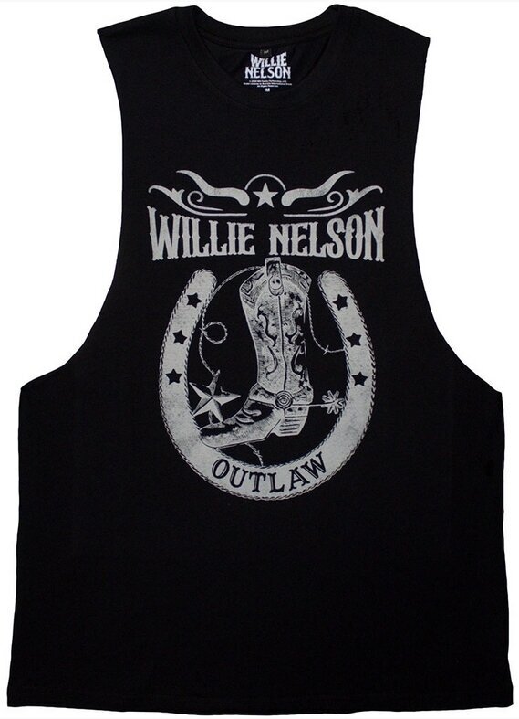 Willie Nelson Tričko Outlaw Unisex Black M