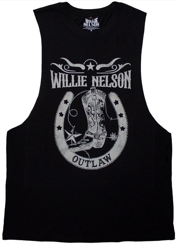 Willie Nelson Tričko Outlaw Unisex Black 2XL