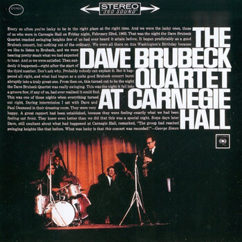 Muziek CD Dave Brubeck Quartet - At Carnegie Hall (Reissue) (Remastered) (2 CD) - 1