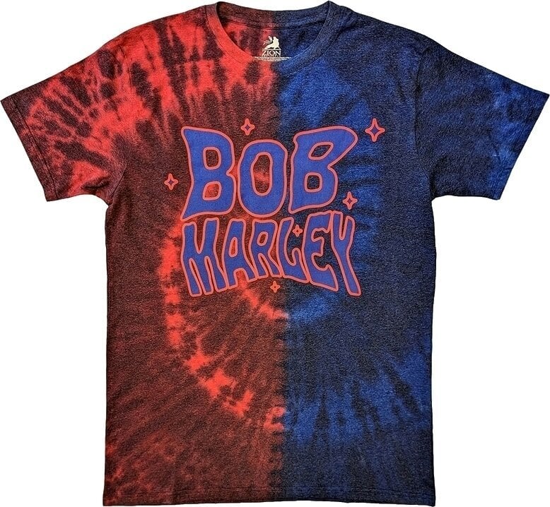 Bob Marley Tričko Trippy Text Unisex Red/Blue 2XL