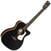 Guitare Jumbo acoustique-électrique Cort L100OCF-CED Black Satin Guitare Jumbo acoustique-électrique
