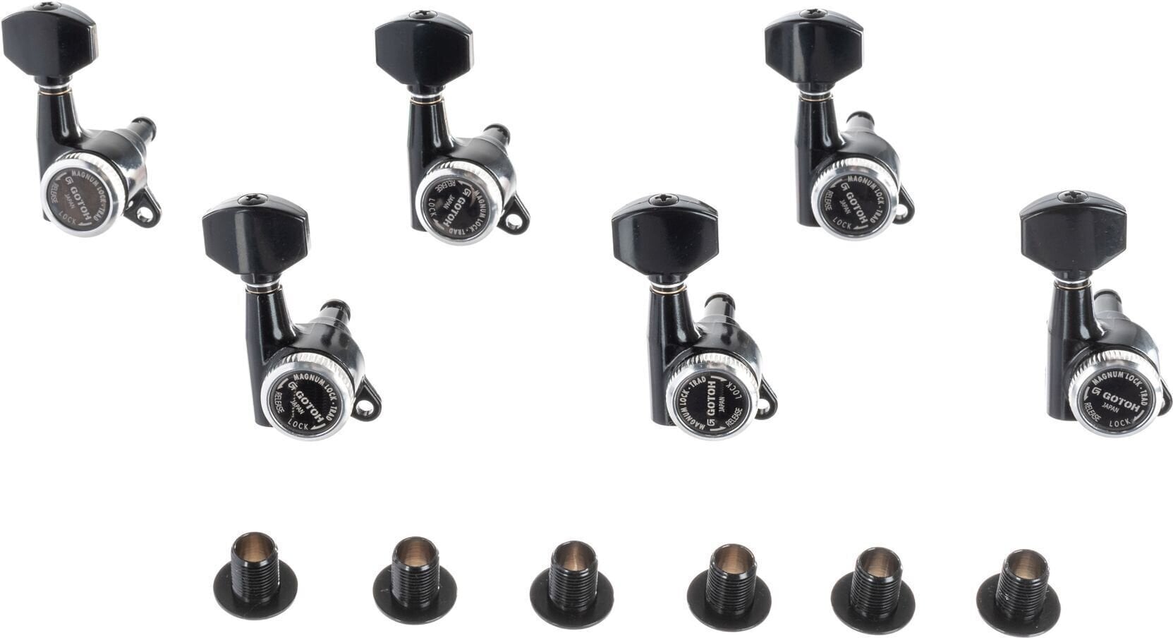 Štimer za gitaru Gotoh SG381 MG-T 07 6L B Black Štimer za gitaru