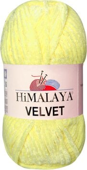 Stickgarn Himalaya Velvet 02 Yellow Stickgarn - 1