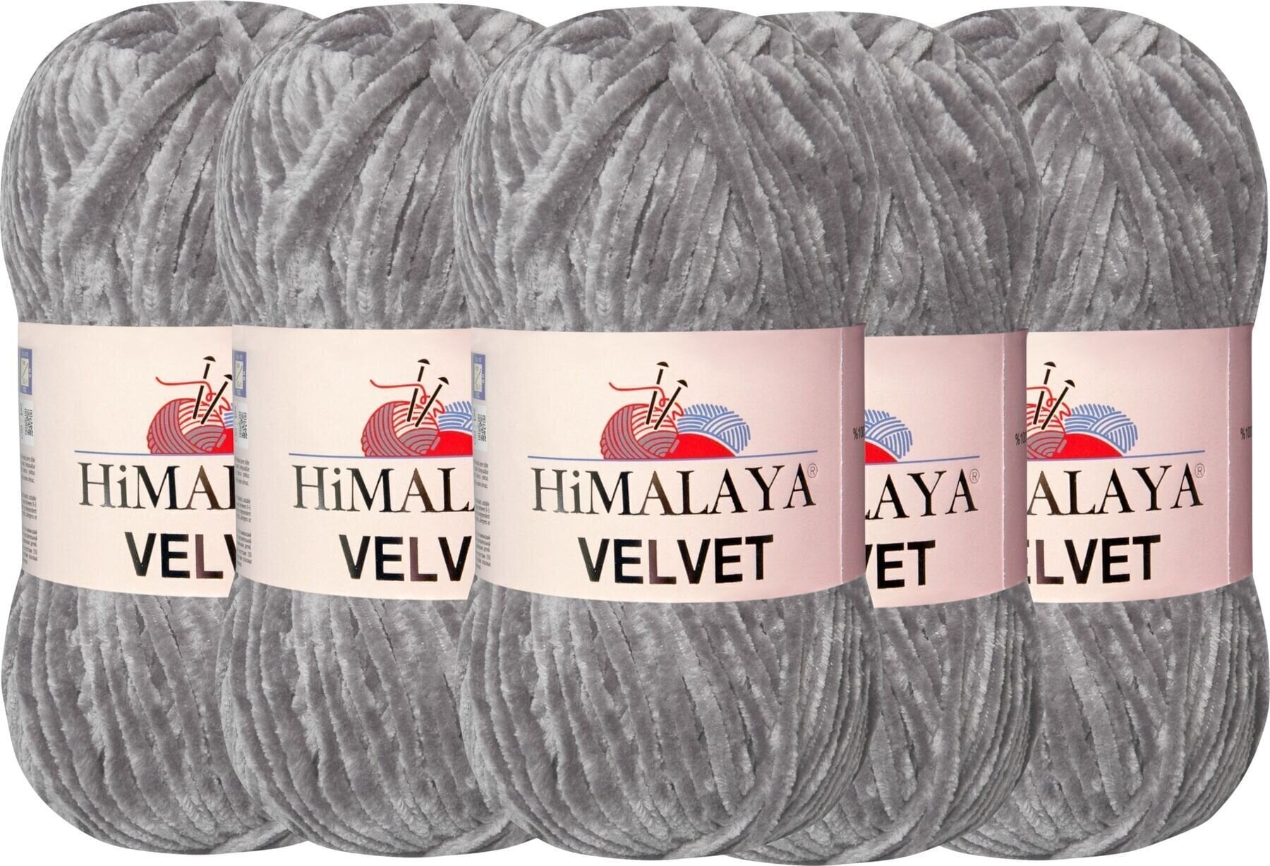 Przędza dziewiarska Himalaya Velvet SET 900-20 5 x 100 g SET Przędza dziewiarska