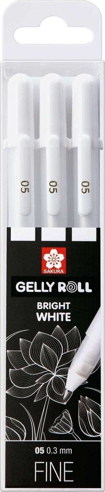 Stilou desen tehnic Sakura Gelly Pix tehnic White 0,5 mm 3 buc.