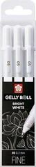 Technical Pen Sakura Gelly Technical Pen White 0,5 mm 3 pcs
