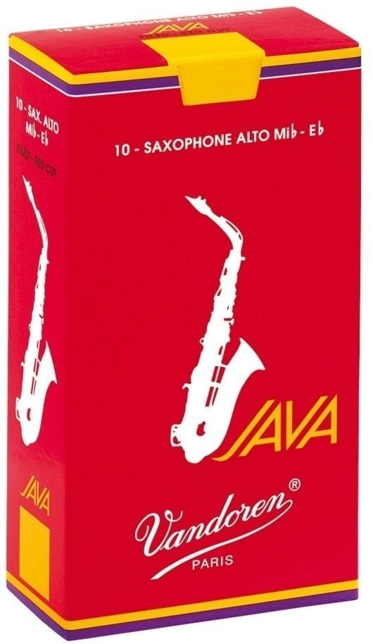 Blatt für Alt Saxophon Vandoren Java Filed Red Alto 1.5 Blatt für Alt Saxophon