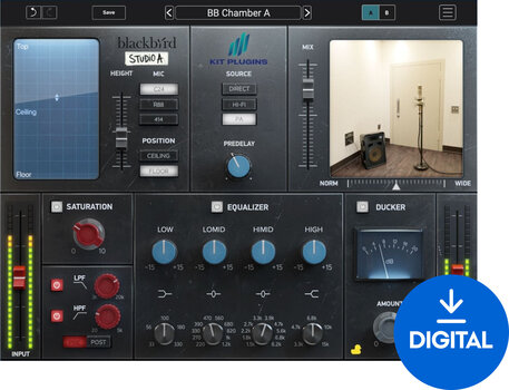 Programinės įrangos papildinio efektų procesorius Kit Plugins BB Chamber A Reverb - 1