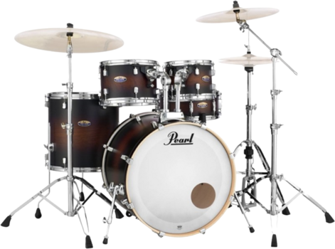 Batterie acoustique Pearl Decade Maple DMP925S/C260 Satin Brown Burst Batterie acoustique - 1