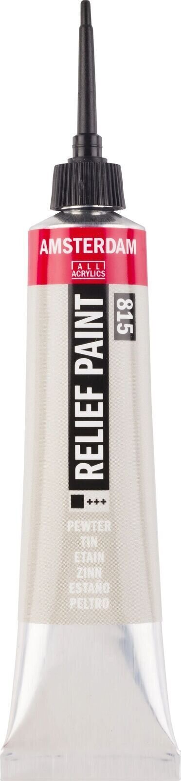 Vopsea pentru sticla Amsterdam Relief Vopsea de sticla Pewter 20 ml 1 buc.