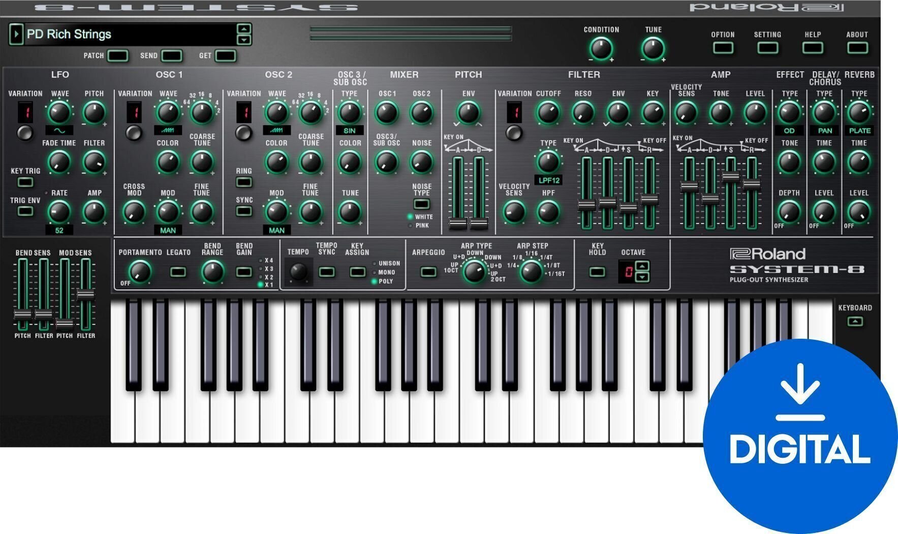 VST Instrument Roland SYSTEM-8 Key (Digitales Produkt)