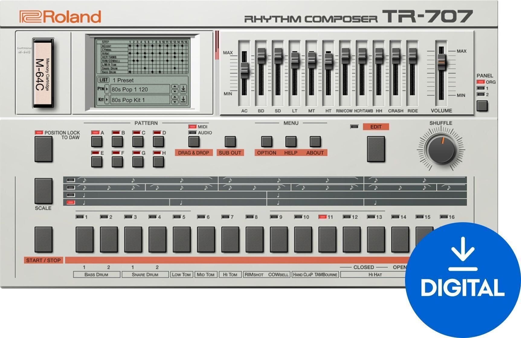 VST Instrument Roland TR-707 (Digital product)