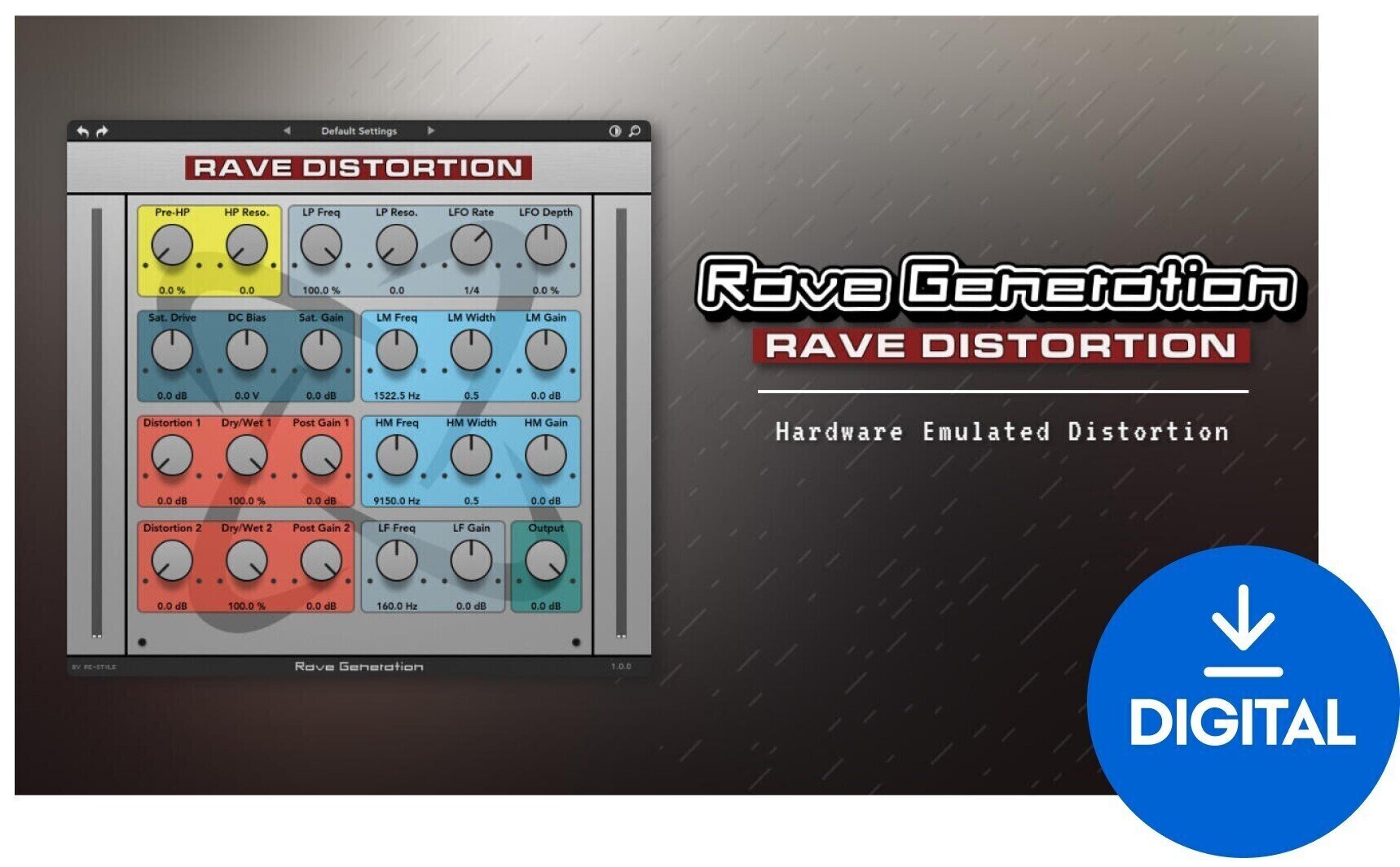 Effect Plug-In Rave Generation Rave Distortion (Digital product)