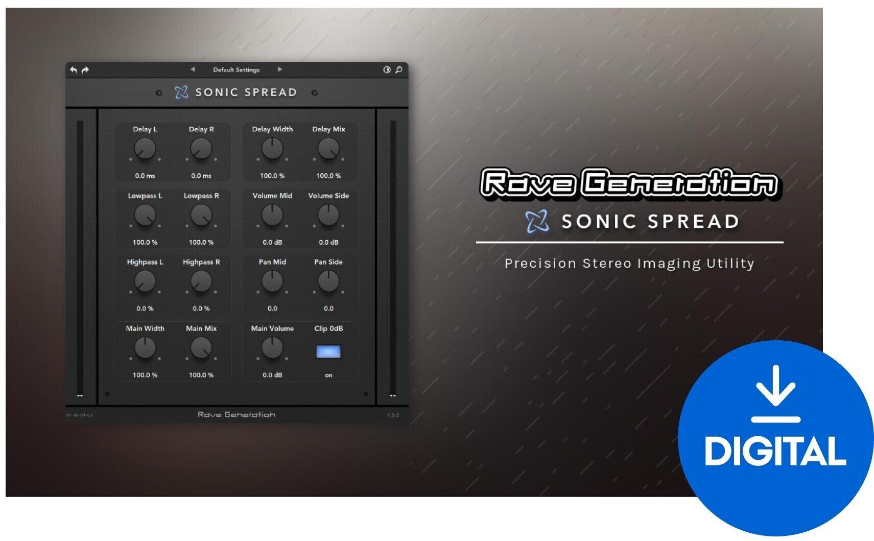 Plug-in de efeitos Rave Generation Sonic Spread (Produto digital)