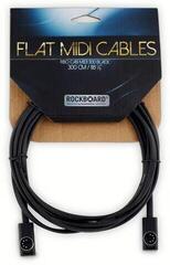 MIDI kábel RockBoard Flat MIDI 3 m MIDI kábel