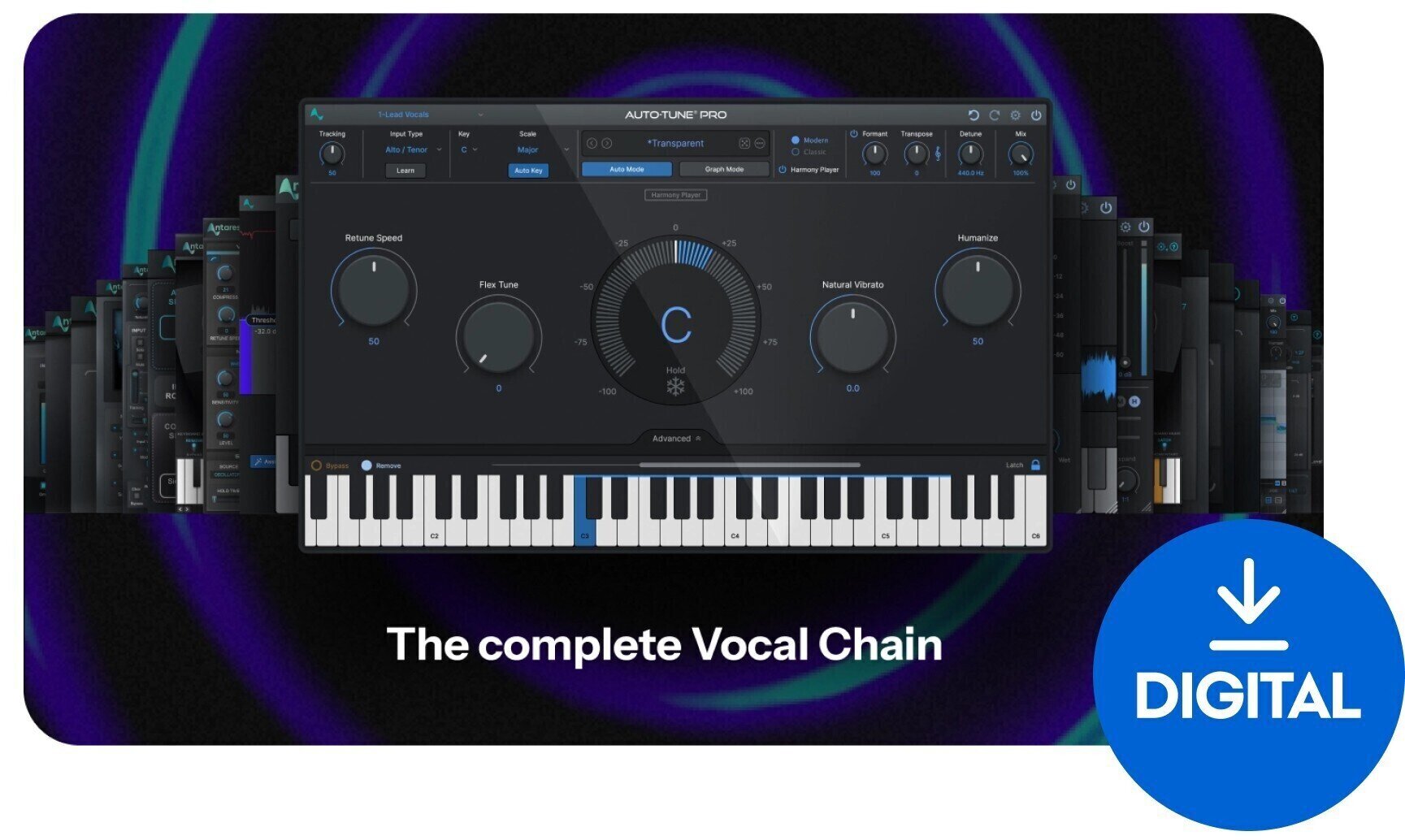 Plug-in de efeitos Antares Auto-Tune Unlimited Annual Subscription (Produto digital)