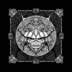 Шал Iron Maiden Шал Senjutsu Samurai Eddie Black