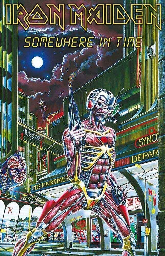 Drapeau / Affiche Iron Maiden Somewhere in Time Drapeau
