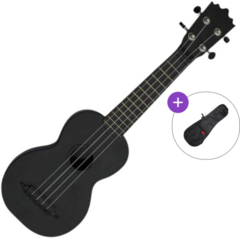 Soprano Ukulele Pasadena WU-21X SET Matte Black Soprano Ukulele