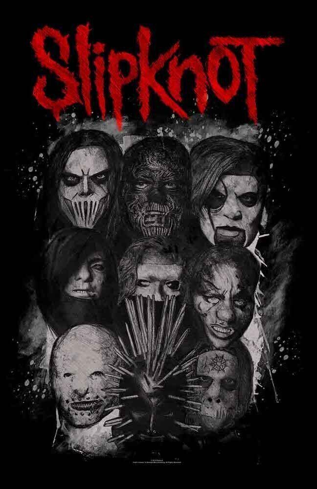 Drapeau / Affiche Slipknot Masks Drapeau