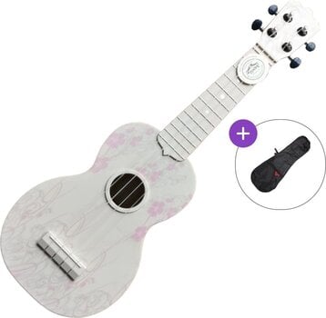 Ukulele soprano Pasadena WU-21F5-WH SET Natural Ukulele soprano - 1