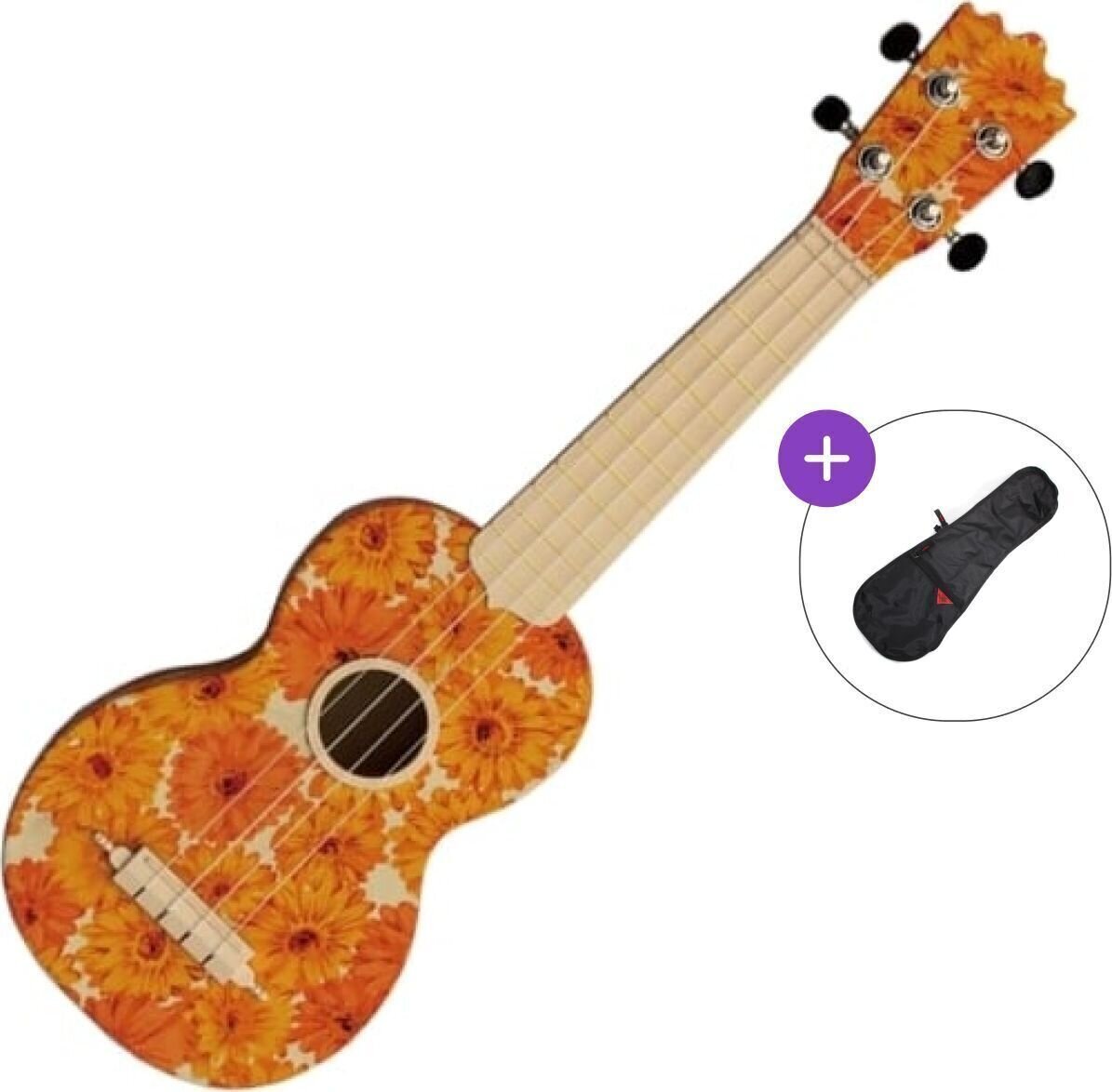 Ukelele soprano Pasadena WU-21F1-WH SET Orange Ukelele soprano