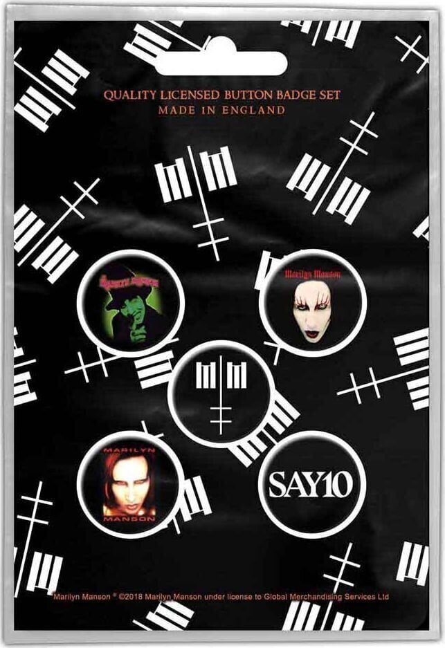 Patch / Badge Marilyn Manson Cross Logo Märke