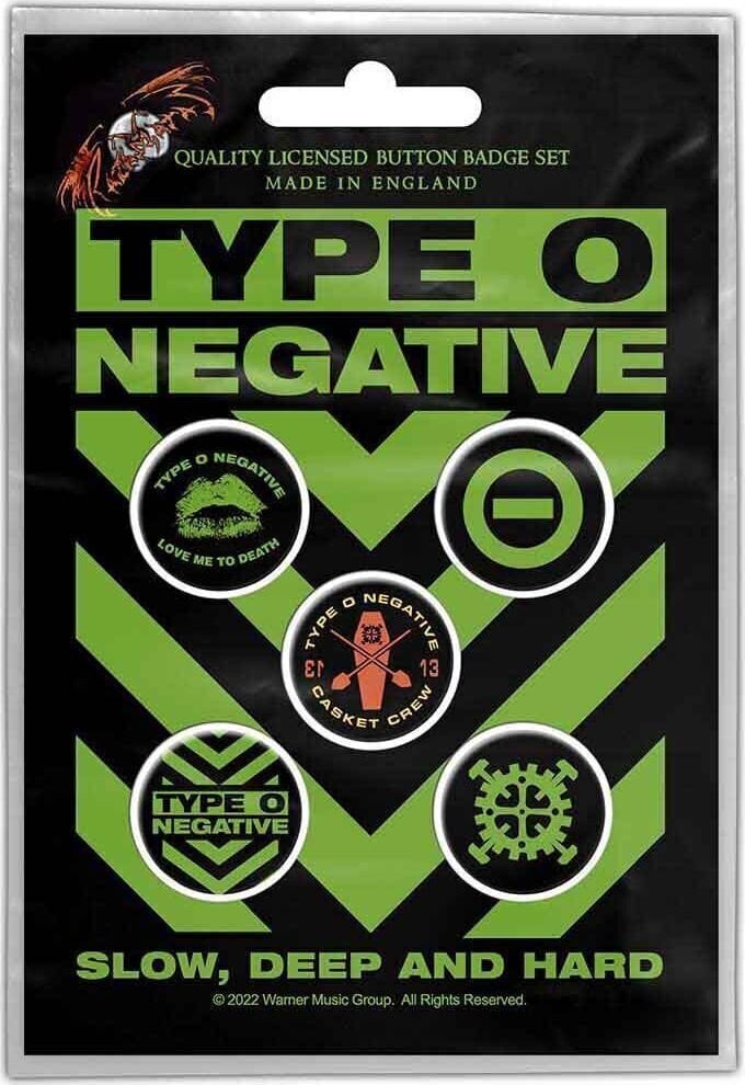 Oznaka / značka Type O Negative Slow, Deep & Hard Bedž