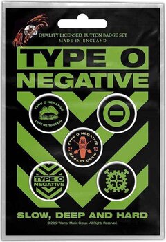 Oznaka / značka Type O Negative Slow, Deep & Hard Bedž - 1