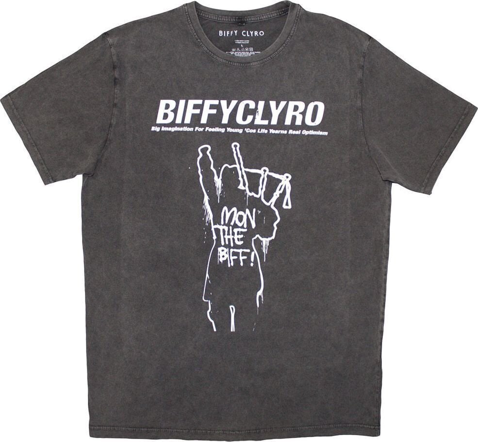 T-Shirt Biffy Clyro T-Shirt Big Imagination Unisex Charcoal Grey 2XL