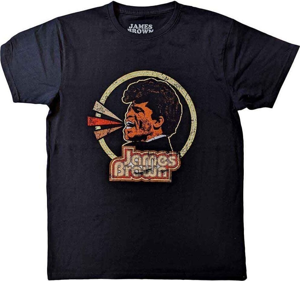 T-Shirt James Brown T-Shirt Circle & Logo Unisex Black L