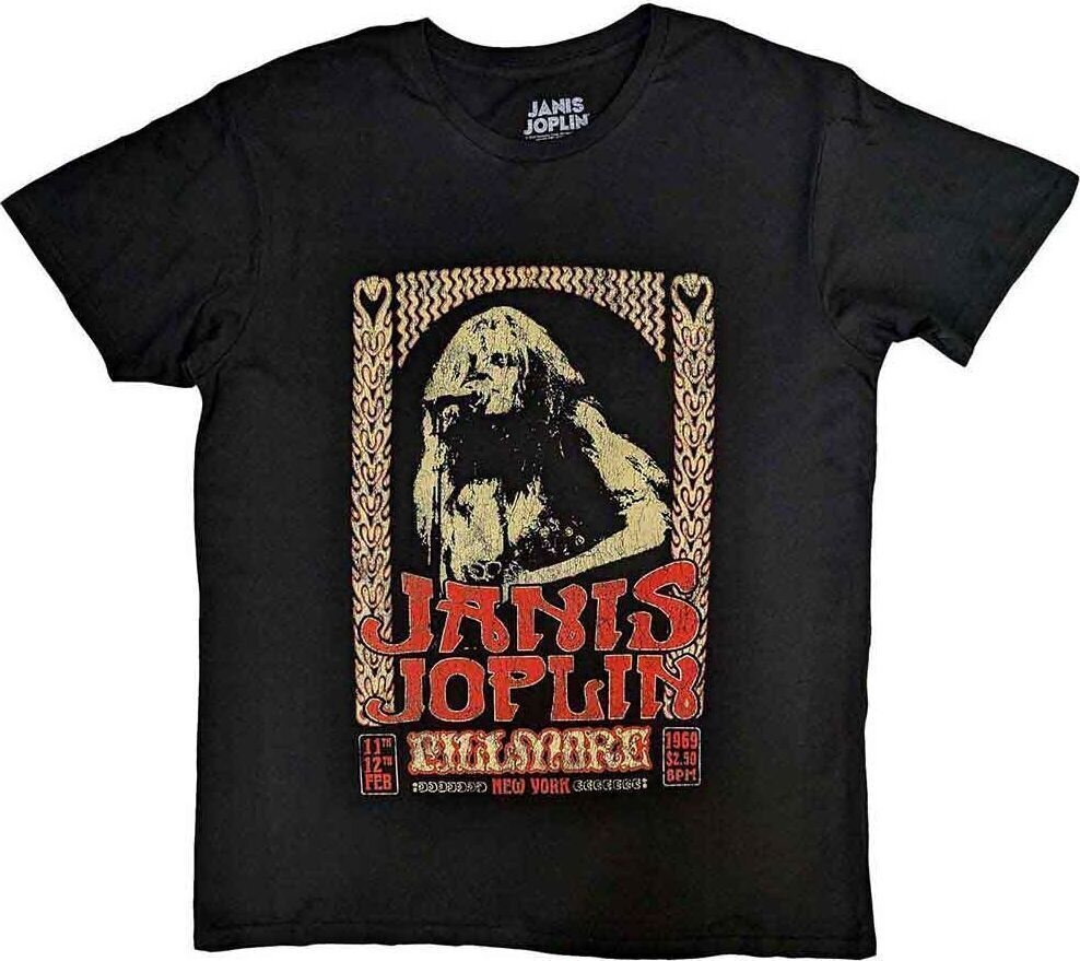 Košulja Janis Joplin Košulja Vintage Poster Unisex Black 2XL