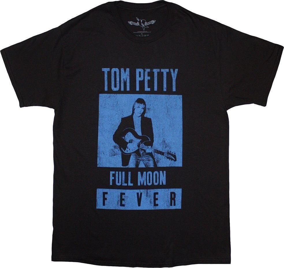 T-Shirt Tom Petty & The Heartbreakers T-Shirt Full Moon Fever Blue Unisex Black XL