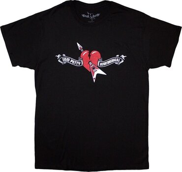 T-Shirt Tom Petty & The Heartbreakers T-Shirt Heart Logo Unisex Black L - 1